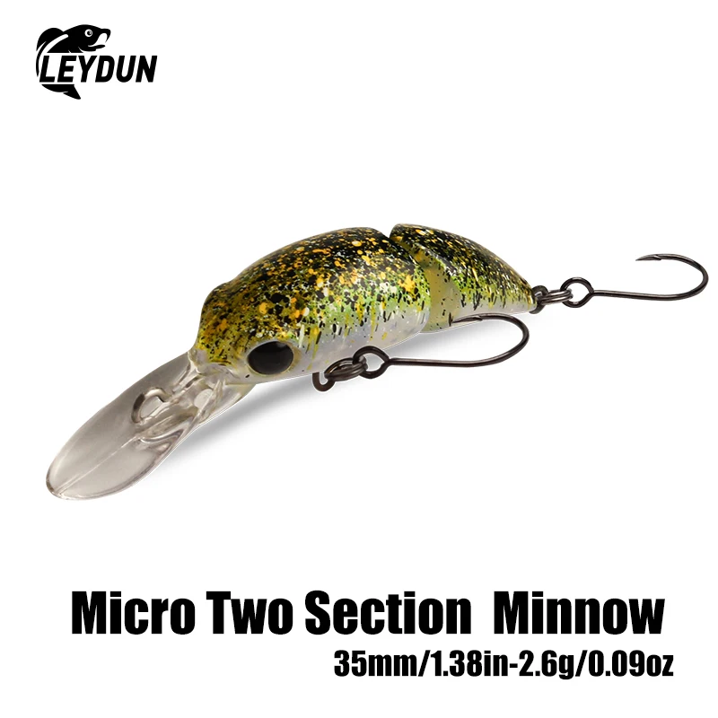 Micro Crankbait Articulado Leydun – Flotante de Buceo Superficial