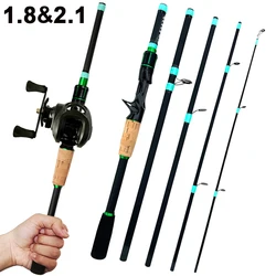 Combo caña y carrete ultraligero carbono acción ML, pesca fina