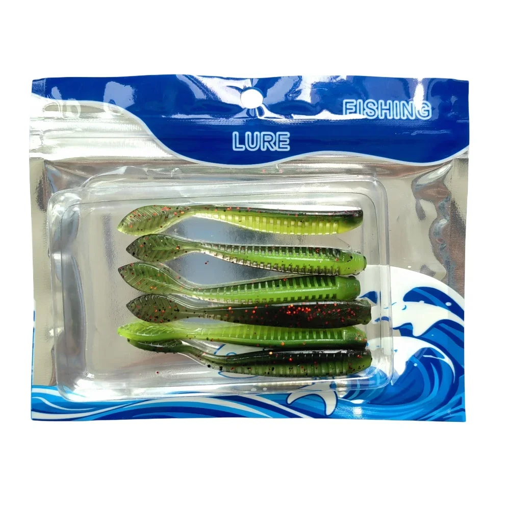 MUKUN 6 uds 8,5 CM 2,3G TPE Señuelos de pesca flotantes cebos artificiales Wobblers señuelos blandos sábalo carpa cebos de pesca de silicona - imagen 5