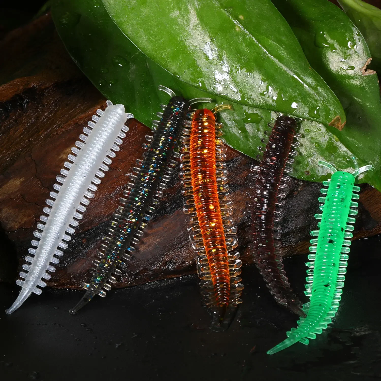 50 Uds 55MM 5g gusanos de arena realistas gusano de plástico suave señuelo de pesca Jig Wobblers cebo Artificial de agua salada bagre carpa cebo de lubina - imagen 4