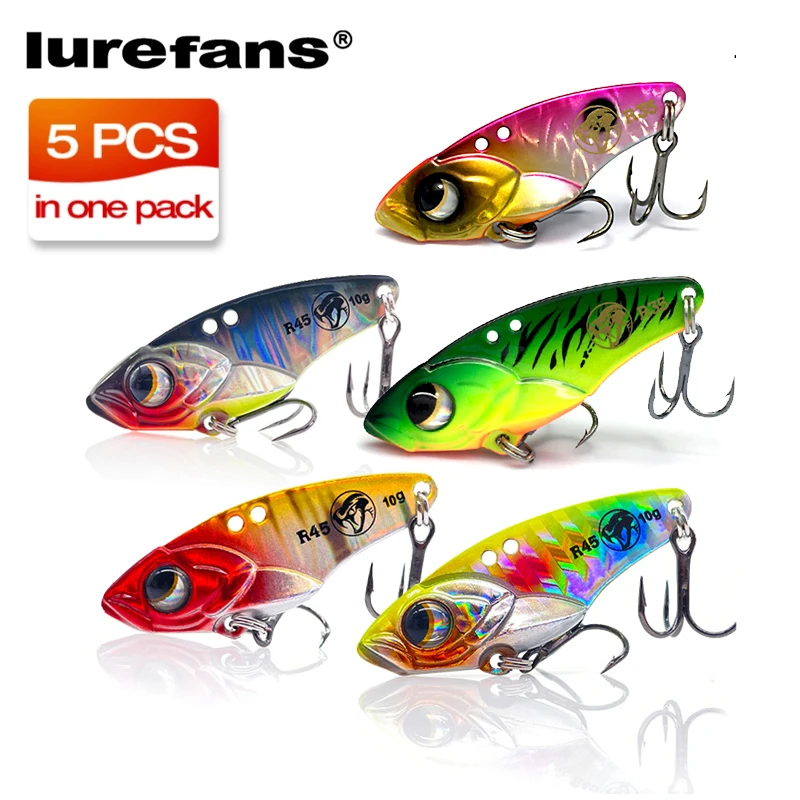 Lurefans 5 unids/pack capa de natación completa VIB serpiente de cascabel hundimiento señuelo 35/40/45mm cebo de bagre Artificial aparejos de pesca cebo - imagen 2