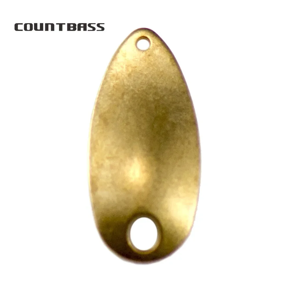Countbass 50 Uds. Cucharas de pesca de fundición de salmón de latón en blanco SP011 2,2g (5/64oz), cebos de señuelo de pesca de Lucio de agua dulce