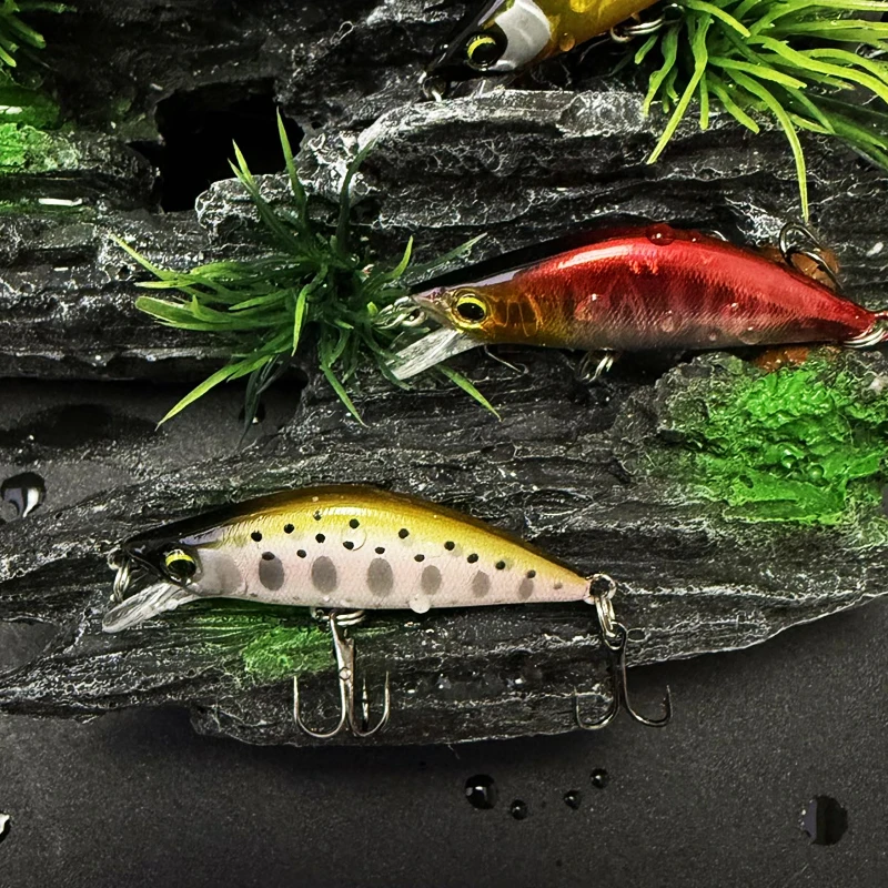4g 45mm hundimiento Mini Minnow señuelo de pesca cebo Artificial japonés corriente trucha lubina cebo duro Artificial Wobbler aparejos de pesca - imagen 5