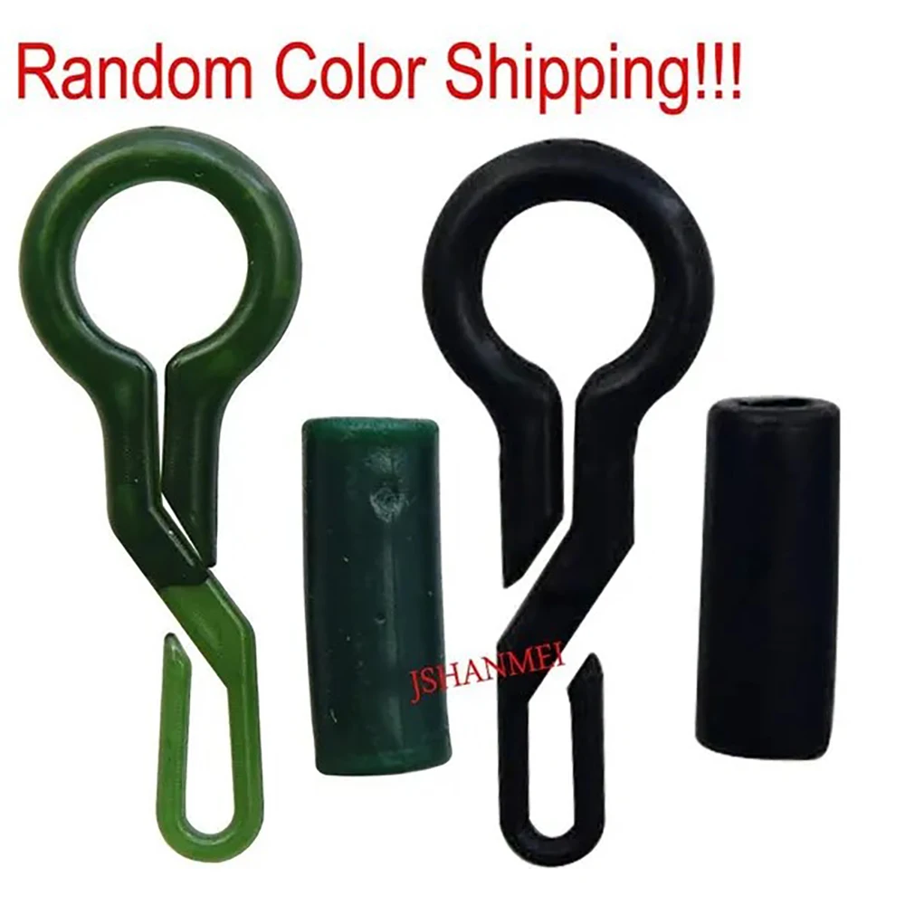 30 uds/50 uds/100 Uds. Clips de plomo trasero para pesca de carpa con tubo Clips de cambio rápido de peso de carpa funda de seguridad aparejos de pesca de carpa - imagen 4