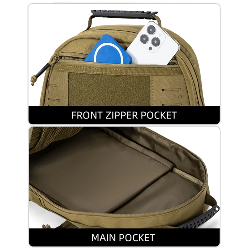 Mochila de pesca con señuelo, mochila táctica Molle para exteriores, bolsa de almacenamiento de aparejos, mochila multifuncional para deportes, viajes, Camping y pesca - imagen 4