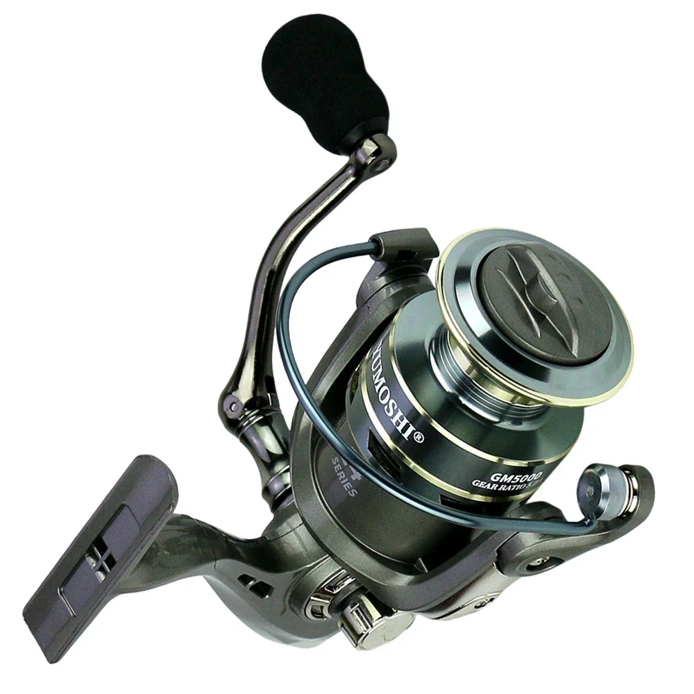 Carrete giratorio ultraligero resistente al agua, carrete de Pesca potente para Lucio, Jigging, señuelo de rueda de fundición larga, 5,2: 1 - imagen 5