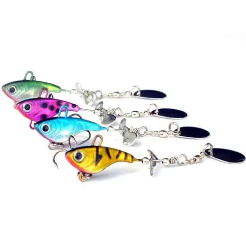 SWOLFY Spinner VIB-señuelo de pesca, 12g, agua hundida, Jigging de hielo con cuchara de Metal, vibración dura, aparejos de pesca Crankbait - imagen 3