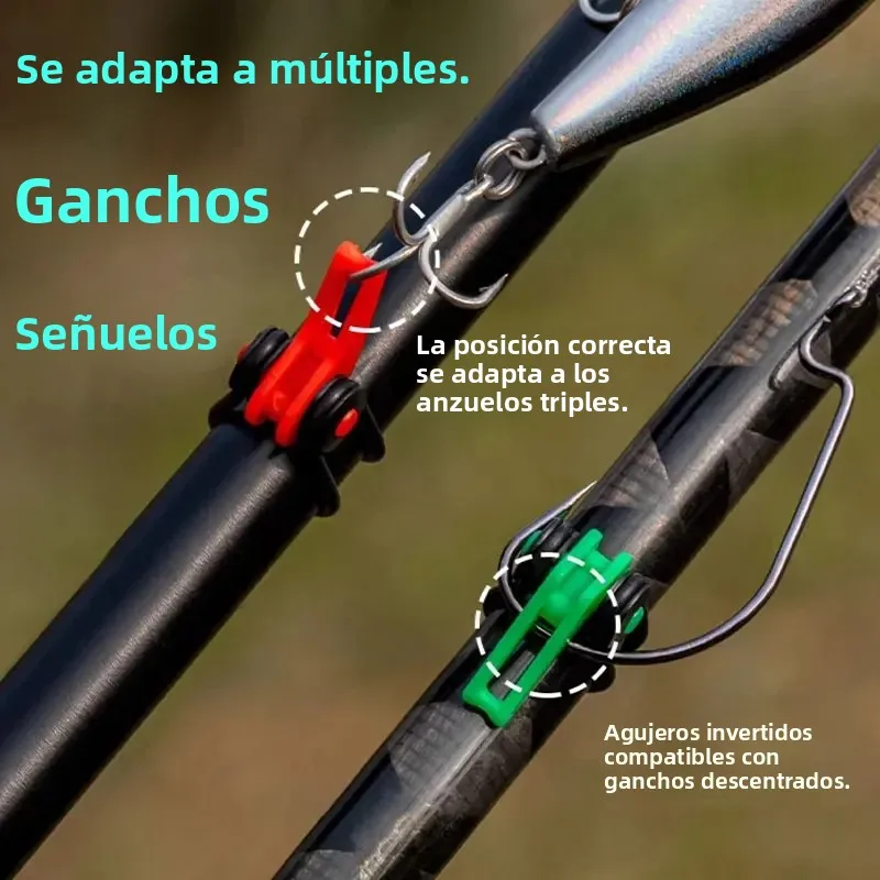 Gancho para caña de pescar para niños, soporte para cebo, accesorios para señuelos, anzuelos, soporte para mantenimiento de seguridad, herramienta de pesca, 10/20 piezas