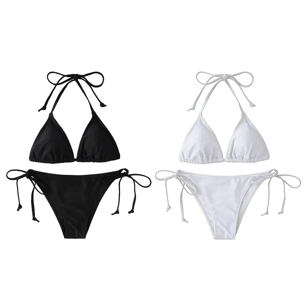 Bikini triangular brasileño mujer – Bañador 2 piezas playa - imagen 2