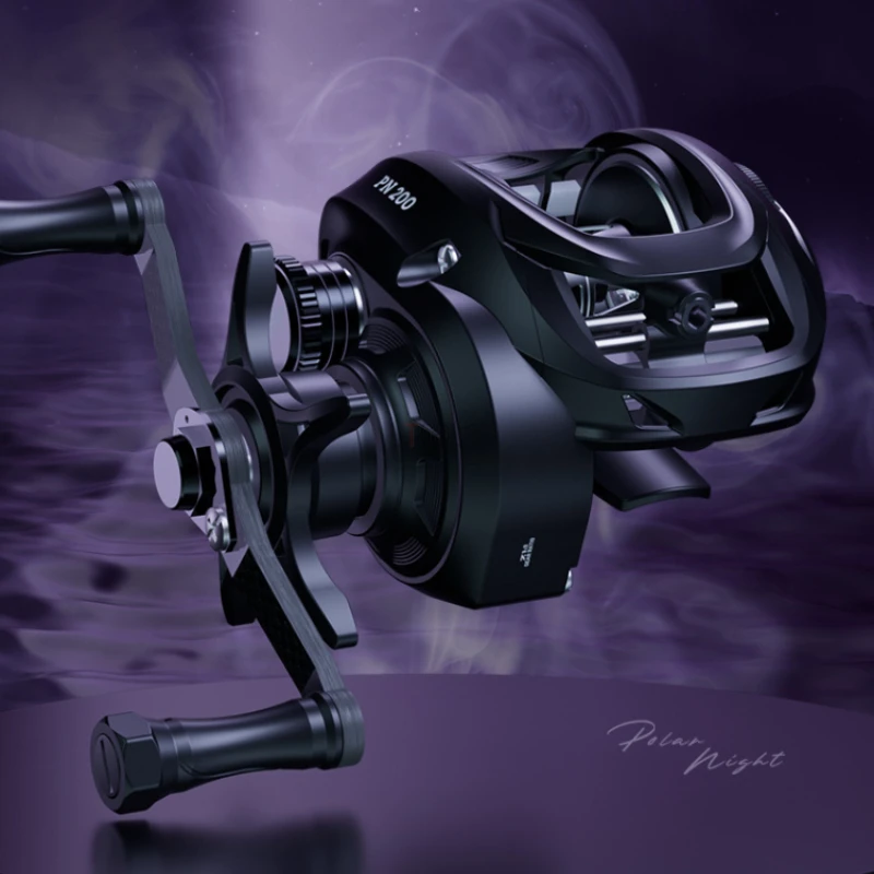 Carretes de Baitcasting ligeros de fibra de carbono PN, 135G, 7,1: 1, relación de engranaje de alta velocidad, carrete de eje corto perfecto para pescar - imagen 3