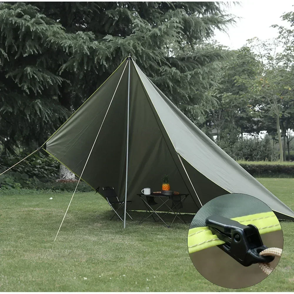 Abrazadera de toldo para tienda de campaña, ganchos a presión, herramienta de tensado de supervivencia para campamento al aire libre, senderismo, equipo de acampada, venta al por mayor, 10 piezas - imagen 5