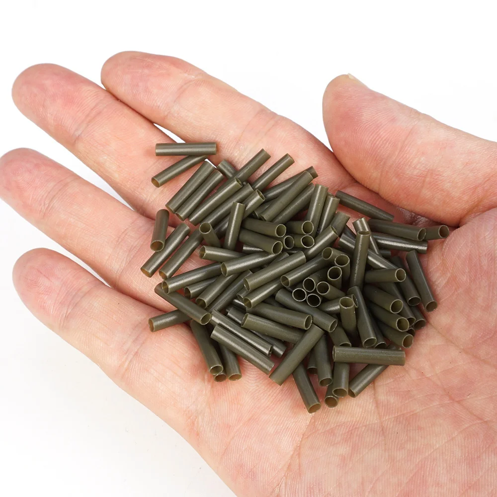 Hirisi-Kit de Tubo termorretráctil para pesca de carpa, mangas de gancho antienredos, accesorios de aparejo para el cabello Ronnie, aparejos de pesca duraderos, 100 Uds. - imagen 3