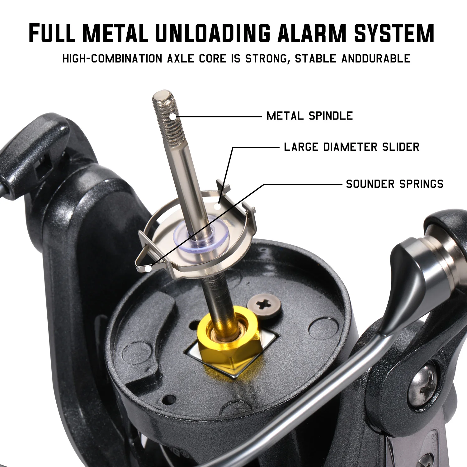 Sougayilang-carrete de pesca giratorio, 1000-6000, señuelo de pesca, relación de engranaje 5,2: 1, arrastre máximo de 10kg para Jigging en agua salada - imagen 3