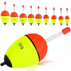 Sougayilang-flotador de pesca luminoso EVA, 5 uds., palo ligero de espuma de plástico, pesca en roca de mar, flotadores llamativos para peso de señuelo de 5-80g