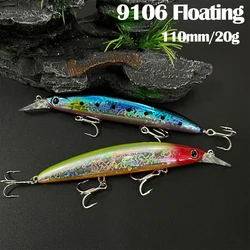 Señuelo Minnow Flotante para Lubina Trucha Lucio Agua Salada