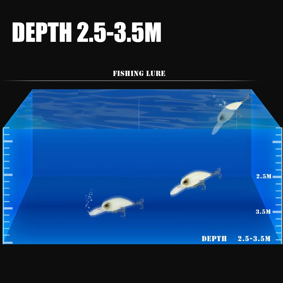 Crankbait sonajero flotante para Lucio – señuelo duro medio - imagen 4