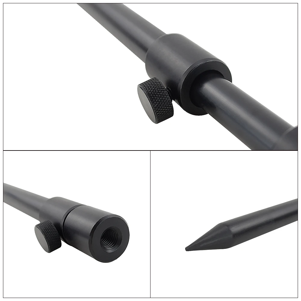 Banco de pesca de carpa – 2 varillas aluminio negro 16mm - imagen 3