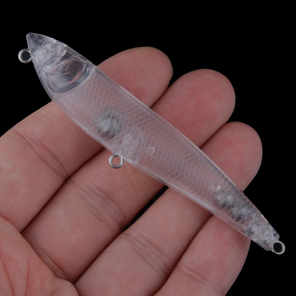 Chan'sHuang 20 piezas cebo en blanco sin pintar 8,5 cm 8,4g lápiz flotante caminando el perro DIY hecho a mano aparejos de señuelo de pesca Artificial - imagen 5