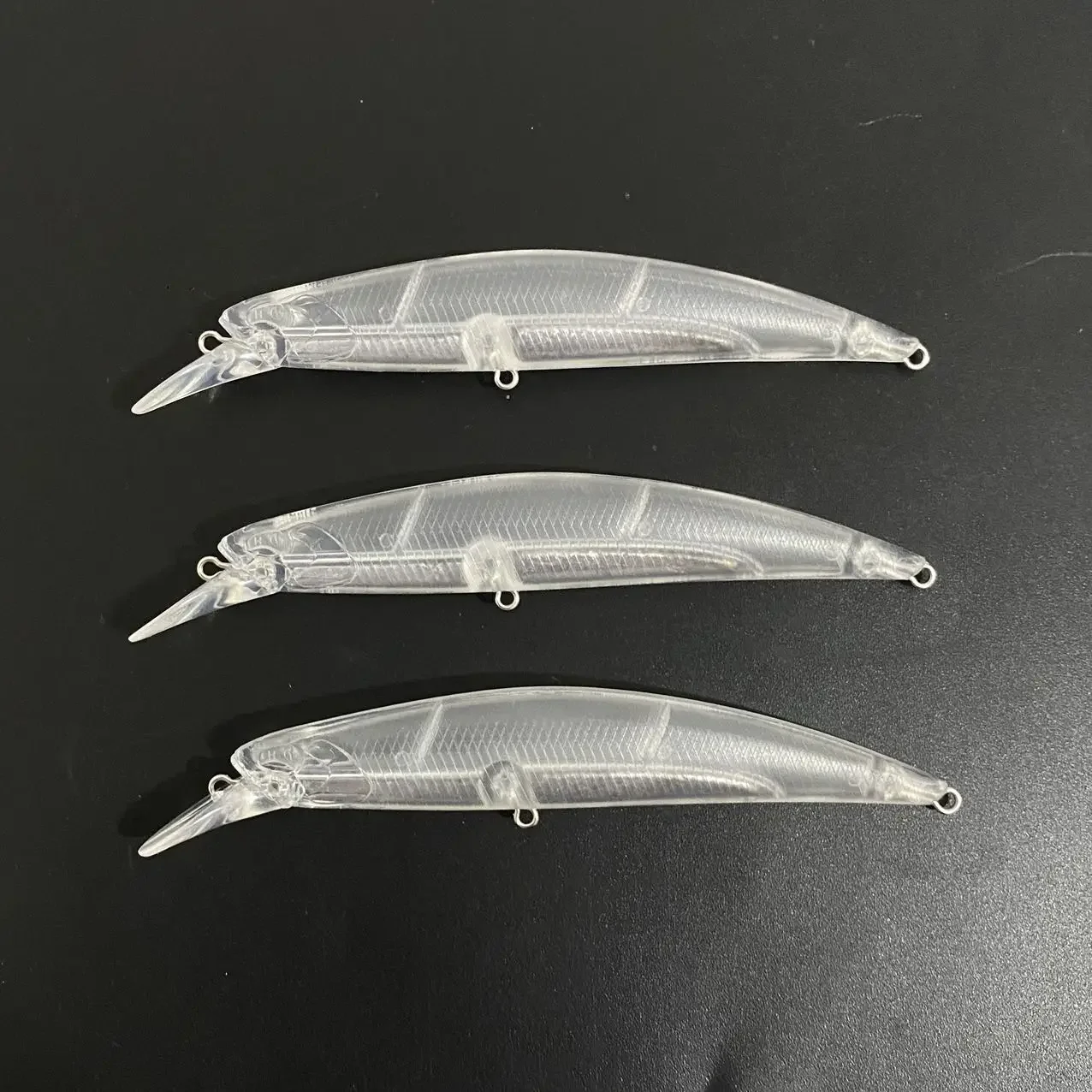 50 Uds 110mm 24,3g pececillo sin pintar cuerpo en blanco hundimiento cebo Artificial agua salada lubina señuelo Pesca Isca cebo duro Minnow en blanco 9051 - imagen 3