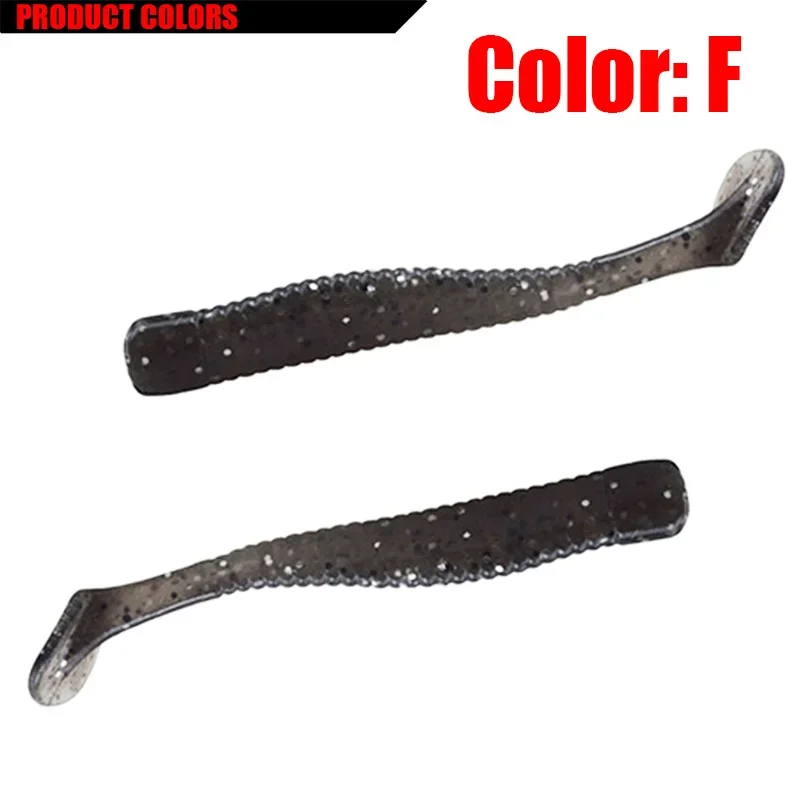 10 unids/lote Jig Wobblers señuelo suave 8cm 3g olor a camarón contiene cebo de sal silicona espiral gusano Señuelos de pesca aparejos de pesca de lubina - imagen 5