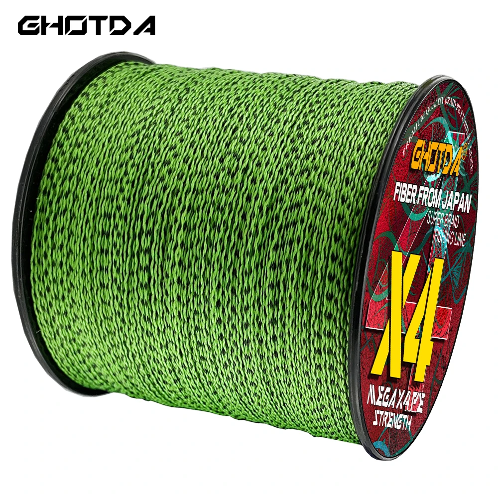 GHOTDA-sedal de Pesca de 4 hebras, cable Multifilamento trenzado de PE de 300M, 10-80lb, para Pesca de carpa, Mosca, línea de mar Multifilamento - imagen 3
