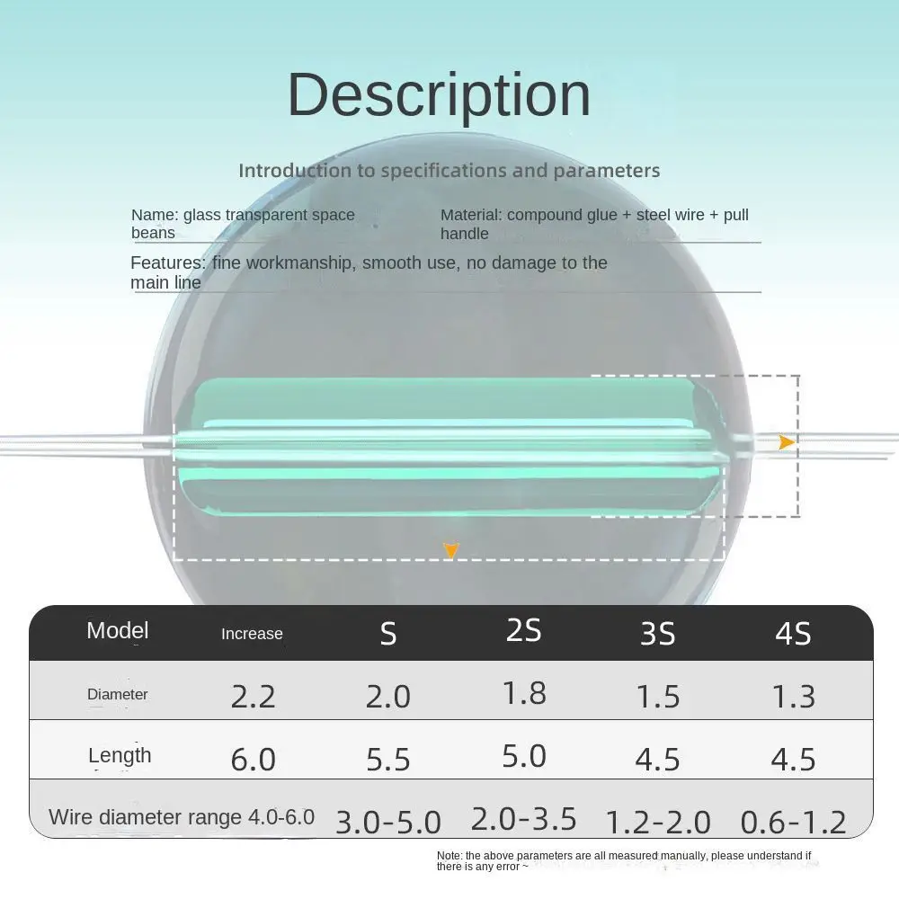 Tapón de silicona flotante para pesca, Conector de frijol espacial, accesorios de pesca resistentes, 5 tamaños, bolsa de 100 unids/lote - imagen 5