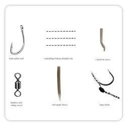 Anzuelos Carpa Hair Rig Europa – Aparejo Pelo 30-60LB
