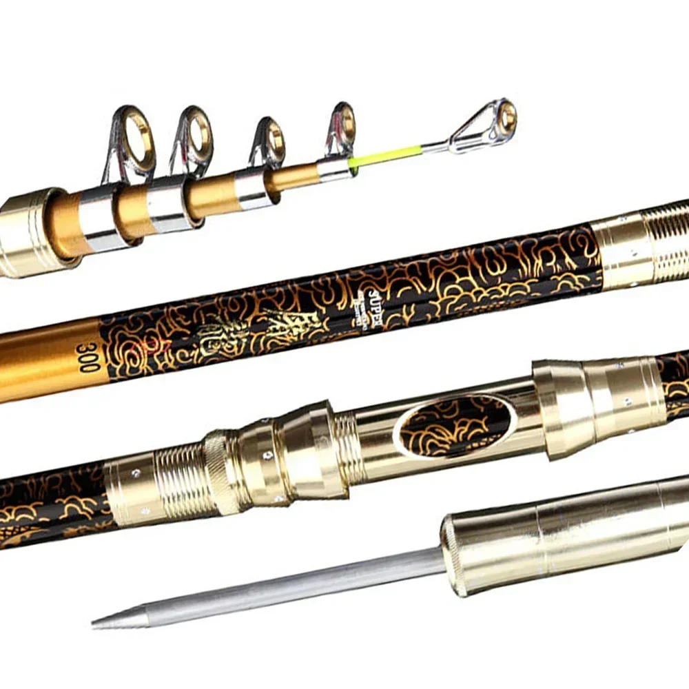 GHOTDA-caña de pescar telescópica para mar, ultraligero de señuelo 2,1 M, 2,4 M, 2,7 M, 3,0 M, 3,6 M - imagen 4