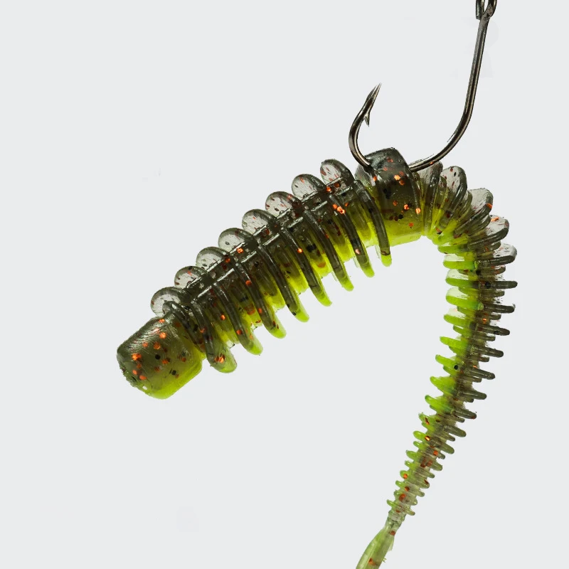 Señuelo de pesca de silicona, cebo Artificial flotante, 10 piezas, 1,8g, 7,5 cm, tornillo de cola de aguja, gusano suave, carpa, lubina, Swimbait - imagen 3