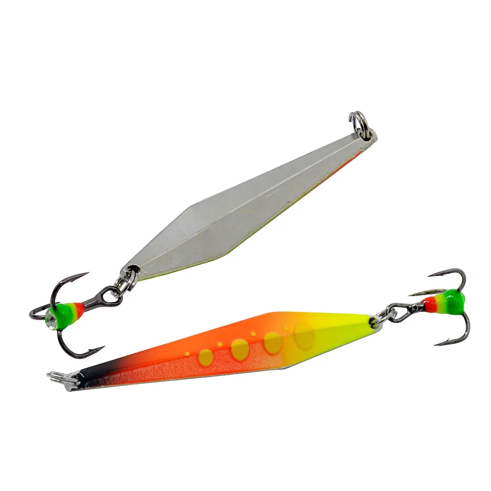 MUKUN 1 Uds. Señuelos de pesca en hielo de invierno cucharas 5g 5,5 cm plantillas de aleación de Zinc Micro peces señuelos artificiales cebo duro de Metal - imagen 3