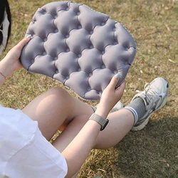 Estera de Camping portátil, asiento inflable plegable para exteriores, cojín de asiento a prueba de humedad para otoño e invierno, para acampar, senderismo y pesca