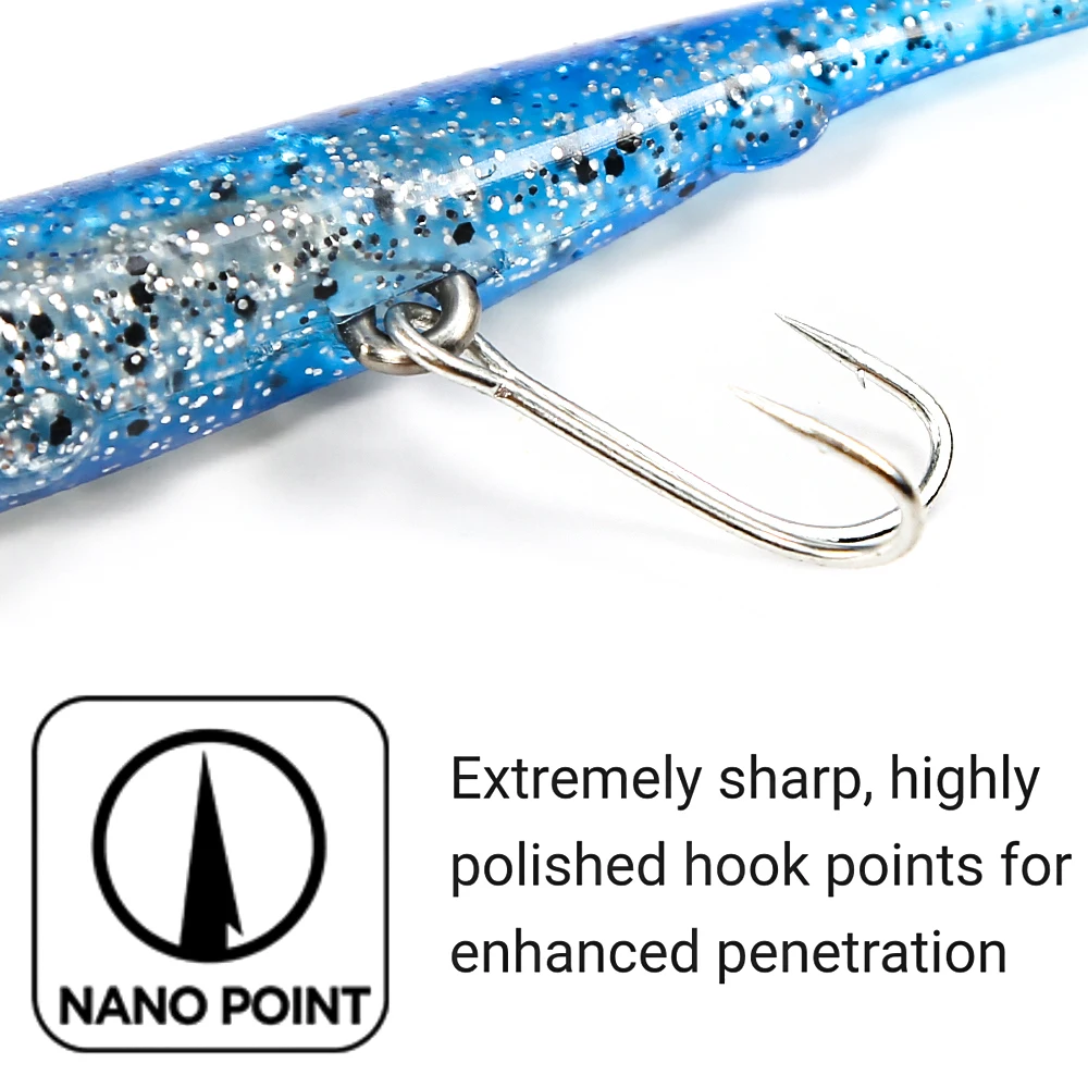 B & U SAND EEL 33G agua salada suave señuelo de pesca cola Jig Head gancho Minnow cebo Artificial lubina Swimbait aparejos - imagen 5