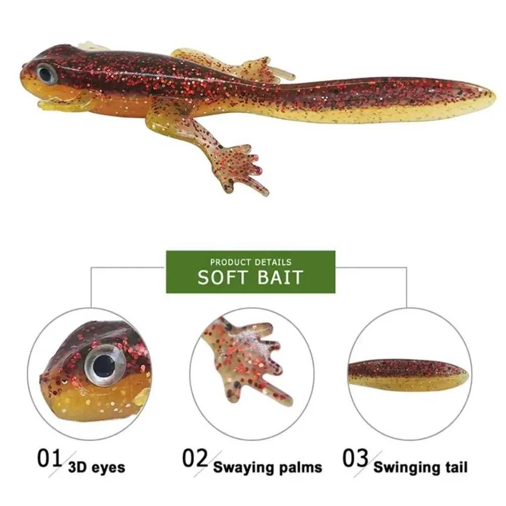Señuelos blandos de pesca, herramienta de aparejos de pesca Bicolor de alta calidad, cebo Artificial de 3,8g, 1/10 piezas 8cm - imagen 2