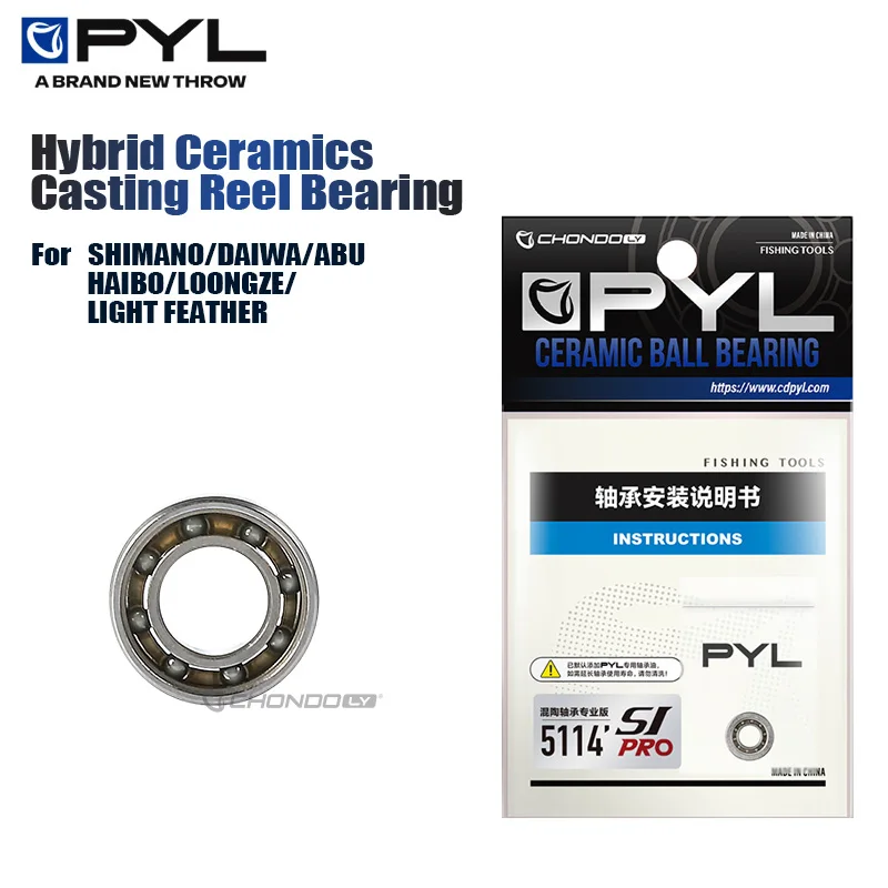 Rodamientos cerámicos híbridos PYL – Kit para carrete Shimano Daiwa