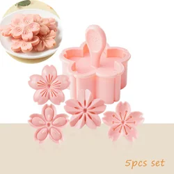 Molde de galleta Sakura 5 piezas – Forma de flor de cerezo para fondant