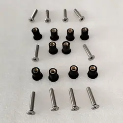 10 juegos nuevos con tornillos de acero inoxidable M5 tuercas de pozo de neopreno piezas negras accesorios tuercas de pozo de goma Kit de tuercas de pozo para exteriores