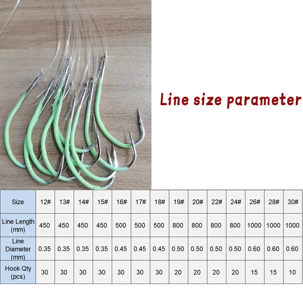 Lionriver-anzuelos de pesca luminosos, aparejos de cuerda con púas, pesca de agua dulce y salada para pargo Grouper, aparejos atados en línea - imagen 4