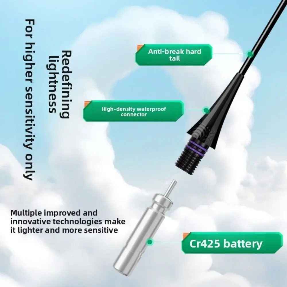 Flotador inteligente de pesca LED superbrillante, flotadores electrónicos de inducción ultraensibles, boya luminosa para pesca nocturna - imagen 2