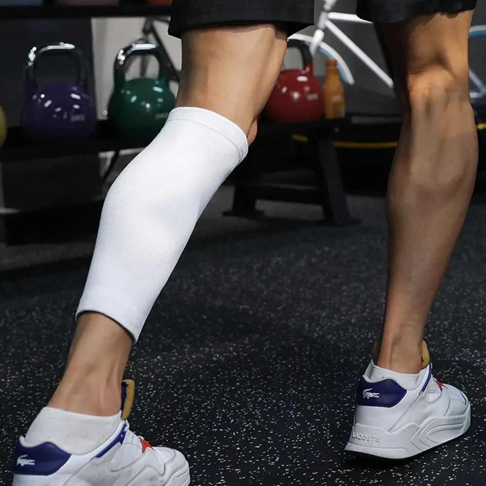 Soporte de pantorrilla blanco para hombres y mujeres, Protector de pantorrilla deportivo elástico para aliviar el dolor, férula de Espinilla de amortiguación transpirable y Protector de pantorrilla, nuevo - imagen 2