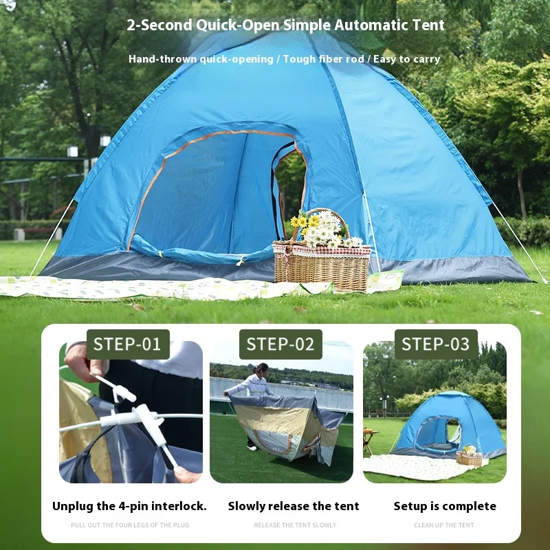 Tienda de campaña automática plegable con mosquitera y UV - imagen 2