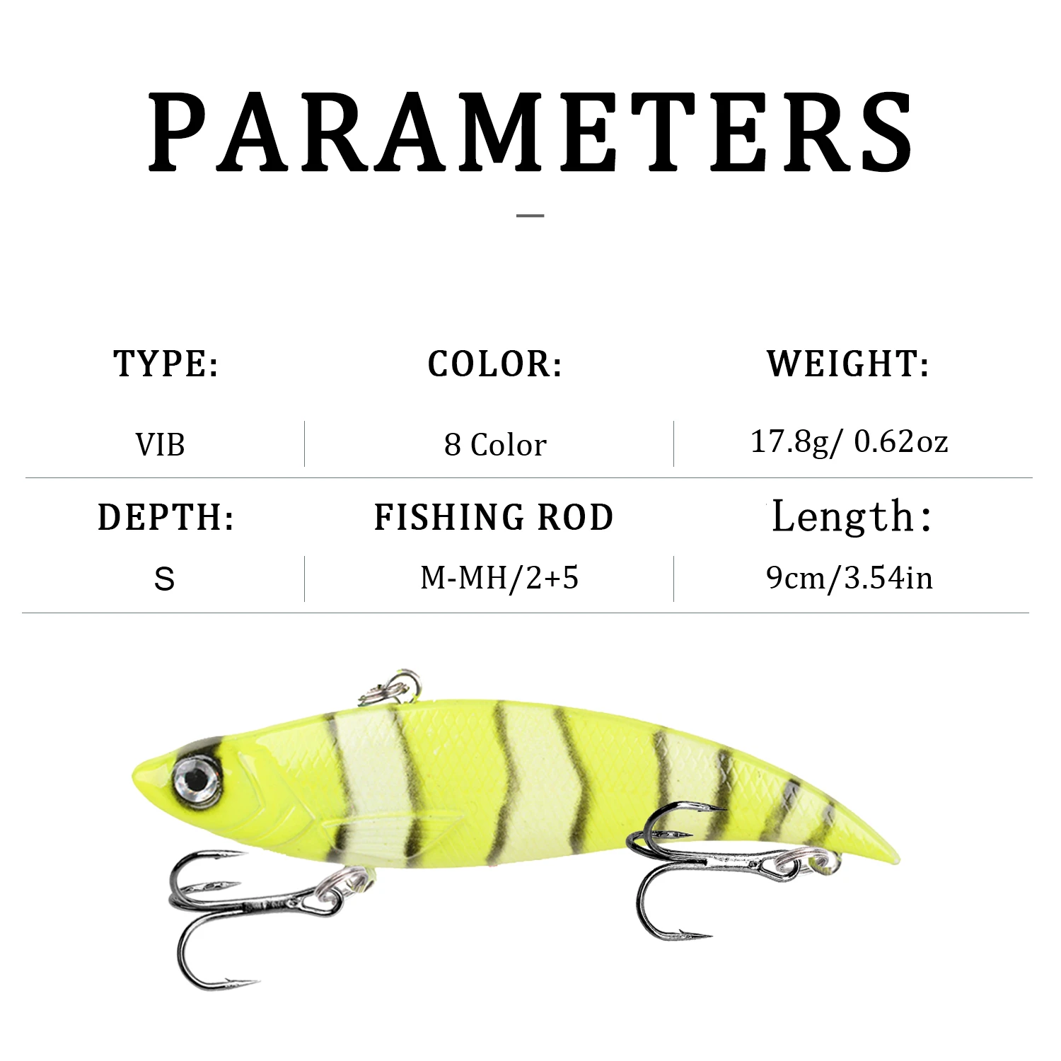 VIB Señuelos de Pesca de 90mm y 17g, cebo duro de mimbre de fundición larga, cebo de trucha de vibración Artificial para Lucio, aparejos de pesca - imagen 3