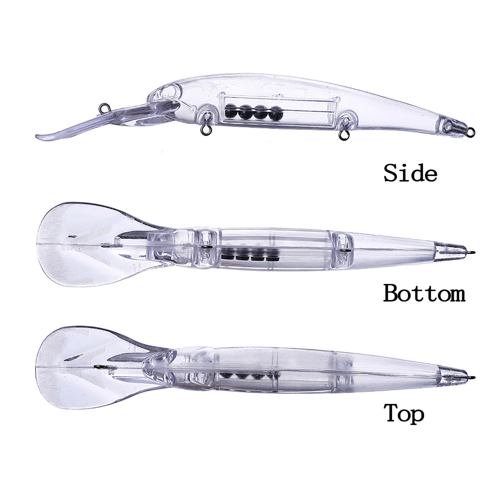Chan'sHuang 20 piezas cebo en blanco sin pintar 160mm 17,2g pala de aguas profundas buzo Minnow DIY hecho a mano señuelo de pesca Artificial aparejos - imagen 2