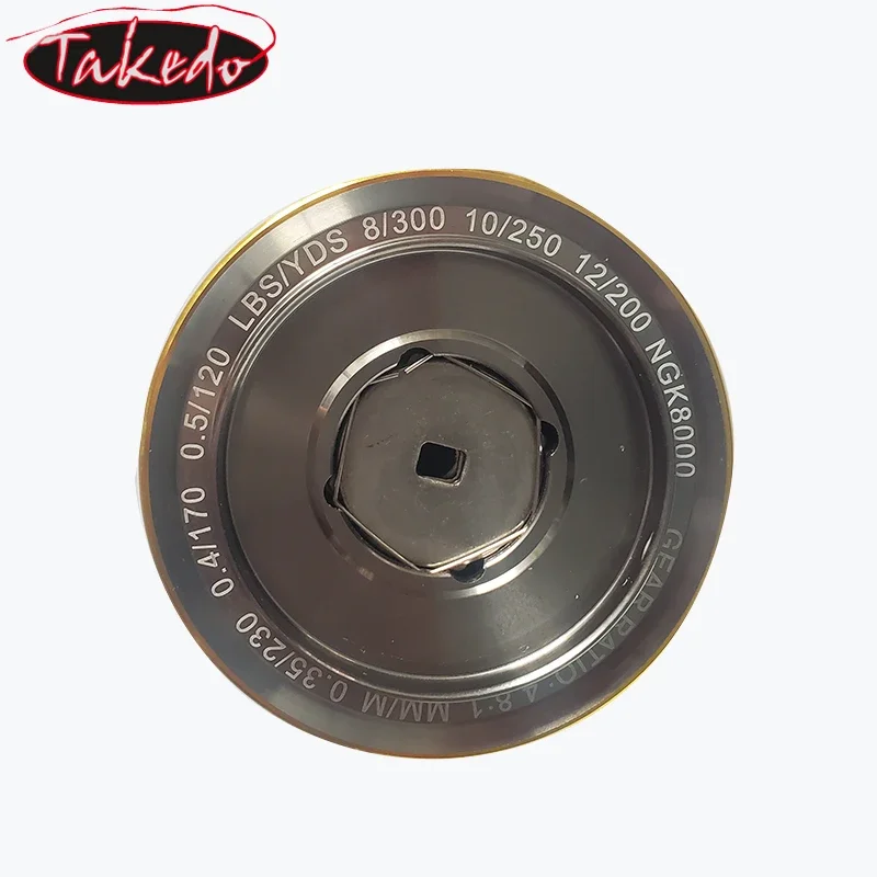TAKEDO 1 Uds NGK8000 -14000S taza de alambre de repuesto carretes de pesca giratorios carrete de alambre de alimentación de Surf taza carrete de Metal carrete de pesca de carpa bobina - imagen 4