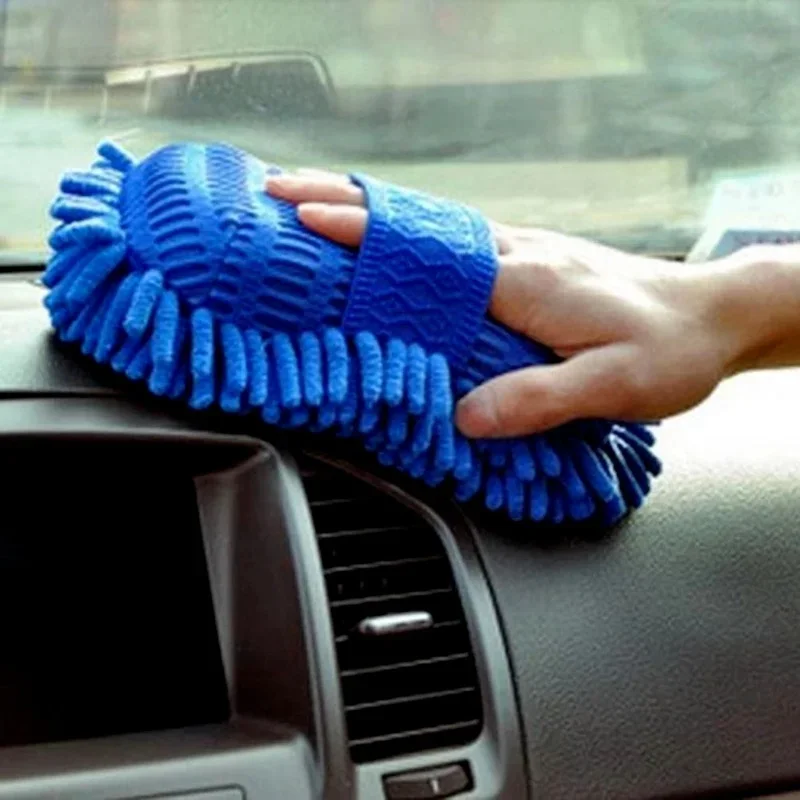 Kit de limpieza para coche – Cepillo microfibra y toalla chenilla - imagen 3