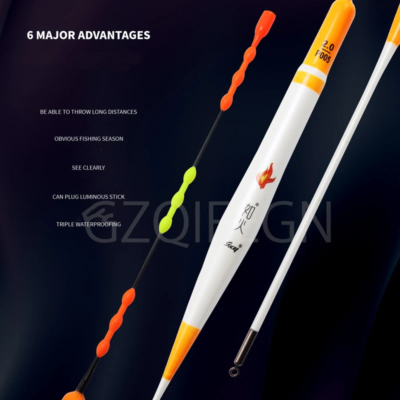 Flotador de pesca ZYZ Sea Rock, 6 tamaños, longitud máxima, 44,4 CM, palo luminoso insertable, cola más larga, deriva de pesca de agua salada o dulce - imagen 5