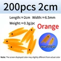 200pcs orange 2cm