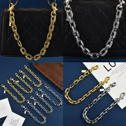 Llavero de metal versátil, cadena colgante para bolso dorado y plateado de lujo, cadena de transporte para bolso elegante Y2K