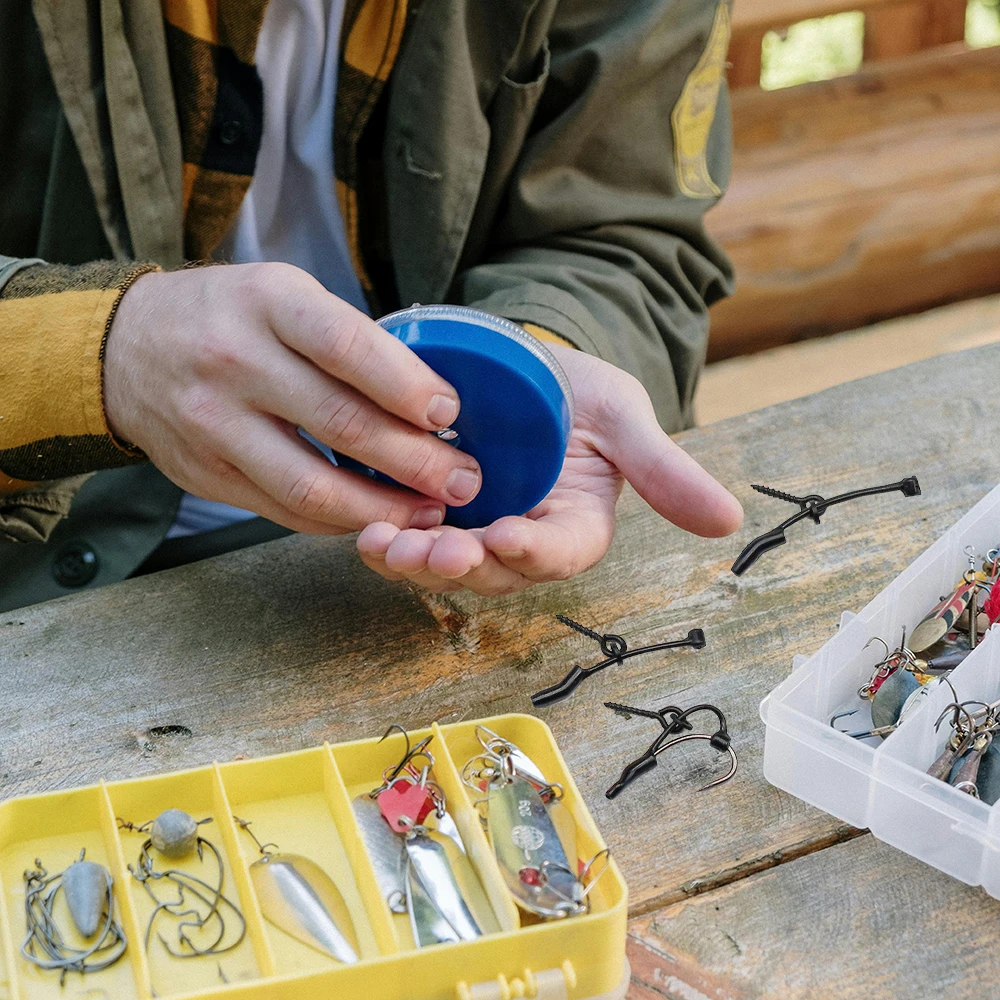 MNFT 6 juegos de conectores de anzuelo de pesca de carpa con alineador de línea giratoria D-Rig, aparejos para el cabello, método de aparejo Zig, accesorios de aparejos alimentadores - imagen 5