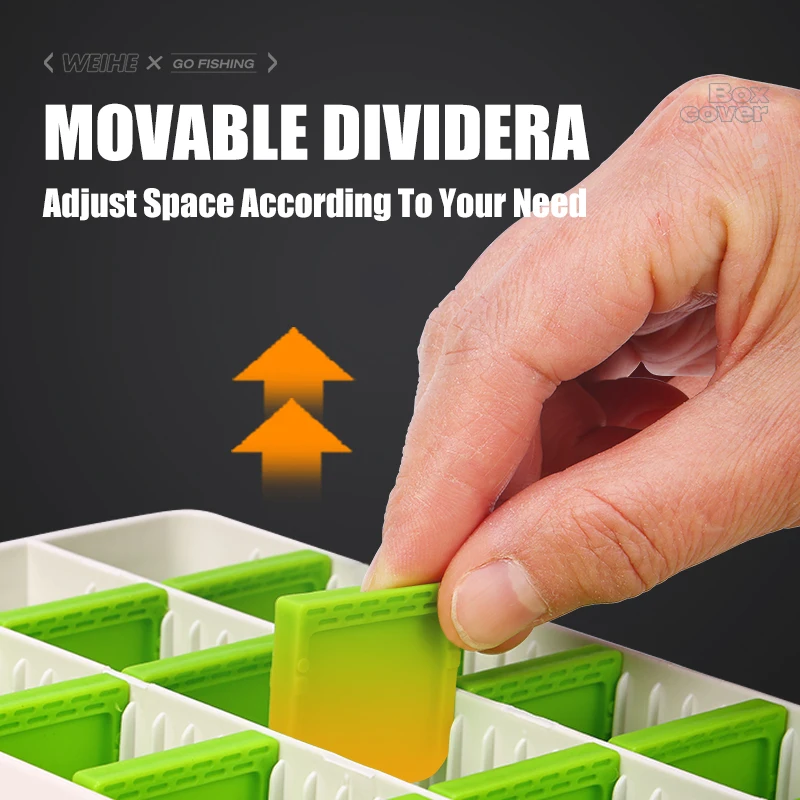 Weihuo desmontable 21 rejillas 23*13*3,5 cm caja de almacenamiento impermeable cuatro colores accesorios organizador estuche para el hogar y la Oficina - imagen 4