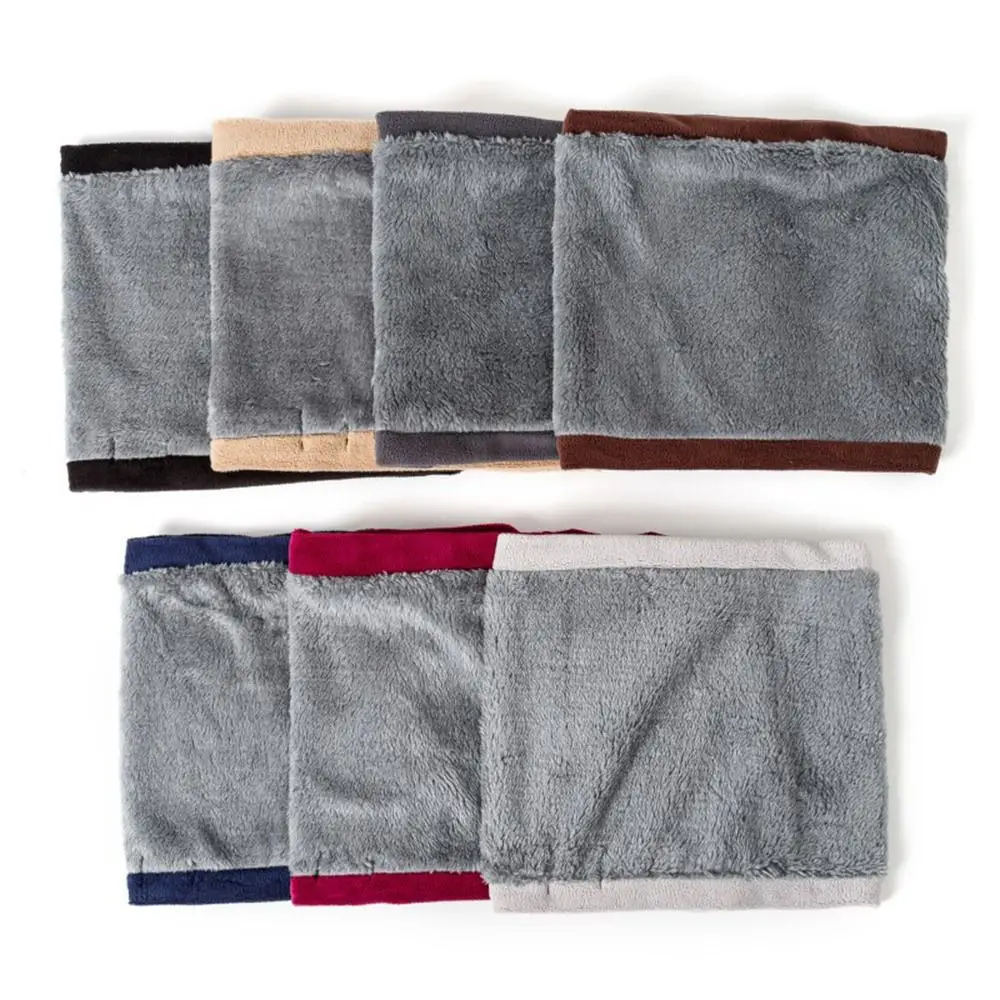 Calentador de cuello de forro polar grueso y cálido para hombres, polaina de cuello de doble capa a prueba de viento, bufanda térmica para clima frío, moda - imagen 3